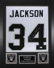 Bo Jackson Autographed and Framed Oakland Radiers Jersey