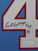 Earl Campbell Autographed & Framed Blue Houston Houston Oilers Jersey JSA COA