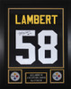 Jack Lambert Autographed and Framed Pittsburgh Steelers Jersey