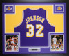 Magic Johnson Autographed and Framed Los Angeles Lakers Jersey