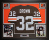 Jim Brown Autographed and Framed Cleveland Browns Jersey