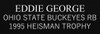 Eddie George Autographed & Framed Red Ohio State Buckeyes Jersey JSA COA D2-S
