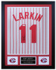 Barry Larkin Autographed and Framed Cincinnati Reds Jersey