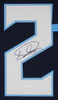 Derrick Henry Autographed & Framed Navy Blue Titans Jersey Auto JSA COA