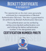 Barry Sanders Autographed & Framed Blue Lions Jersey Auto Beckett COA