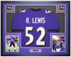 Ray Lewis Autographed and Framed Baltimore Ravens Jersey