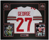 Eddie George Autographed and Framed Ohio State Buckeyes Jersey