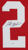 Deion Sanders Autographed & Framed Red San Francisco 49ers Jersey Auto Beckett COA