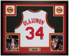 Hakeem Olajuwon Autographed and Framed Houston Rockets Jersey