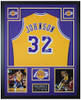 Magic Johnson Autographed and Framed Yellow Lakers Jersey Auto Beckett COA