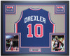 Clyde Drexler Autographed and Framed USA Jersey