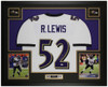 Ray Lewis Autographed and Framed Baltimore Ravens Jersey