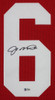 Joe Montana Autographed & Framed Red San Francisco Jersey Auto Beckett COA