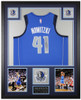 Dirk Nowitzki Autographed and Framed Dallas Mavericks jersey