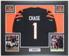 JaMarr Chase Autographed and Framed Cincinnati Bengals jersey