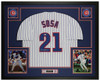 Sammy Sosa Autographed and Framed Chicago Cubs jersey