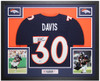 Terrell Davis Autographed and Framed Blue Denver Jersey Auto Beckett COA