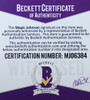 Magic Johnson Autographed & Framed Purple Los Angeles Jersey Auto Beckett Cert