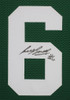 Bill Russell Autographed & Framed Green Boston Jersey Auto Beckett COA