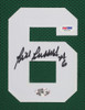 Bill Russell Autographed & Framed Green Boston Jersey Auto PSA Cert