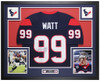 JJ Watt Autographed and Framed Blue Houston Jersey Auto Beckett COA