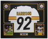 James Harrison Autographed and Framed White Pittsburgh Jersey Auto JSA COA