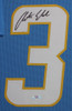 Austin Ekeler Autographed & Framed Blue Los Angeles Jersey Auto PSA COA