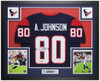 Andre Johnson Autographed & Framed Blue Houston Jersey Auto Beckett COA