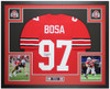 Nick Bosa Autographed & Framed Red Ohio State Jersey Auto Beckett COA