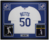 Mookie Betts Autographed and Framed White Los Angeles Jersey Fanatics COA