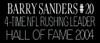 Barry Sanders Autographed & Framed Blue Detroit Jersey Auto Schwartz Cert