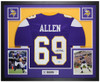 Jared Allen Autographed and Framed Purple Minnesota Jersey Auto Beckett COA