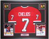 Chris Chelios Autographed & Framed Red Chicago Jersey Auto Beckett COA