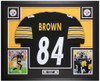 Antonio Brown Autographed & Framed Black Pittsburgh Jersey Auto Beckett COA