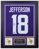 Justin Jefferson Autographed and Framed Purple Minnesota Jersey Auto Beckett COA