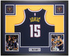 Nikola Jokic Autographed and Framed Blue Denver Jersey Auto JSA Cert