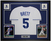 George Brett Autographed & Framed White Kansas City Jersey Auto JSA COA