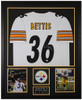 Jerome Bettis Autographed and Framed White Pittsburgh Jersey Auto Beckett COA