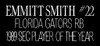 Emmitt Smith Autographed & Framed White Florida Jersey Auto Beckett COA