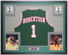Oscar Robertson Autographed and Framed Green Milwaukee Jersey Auto JSA COA