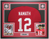 Joe Namath Autographed and Framed Maroon Alabama Jersey Auto Beckett COA