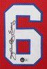 Julius Erving Autographed and Framed Red Philadelphia Jersey Auto Beckett Cert