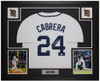 Miguel Cabrera Autographed & Framed White Detroit Jersey Auto JSA Certified
