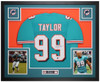 Jason Taylor Autographed & Framed Teal Miami Jersey Auto Beckett Certified