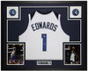 Anthony Edwards Autographed & Framed White Minnesota Jersey Auto Beckett Certified
