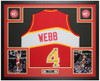 Spud Webb Autographed & Framed Red Atlanta Jersey Auto Beckett Certified