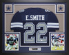 Emmitt Smith Autographed & Framed Blue Dallas Jersey Auto JSA Certified