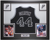 George Gervin Autographed & Framed Black San Antonio Jersey Auto JSA Certified
