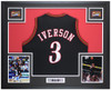 Allen Iverson Autographed & Framed Black Philadelphia Jersey Auto Beckett Certified