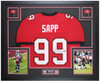 Warren Sapp Autographed & Framed Red Tampa Bay Jersey Auto Beckett Certified